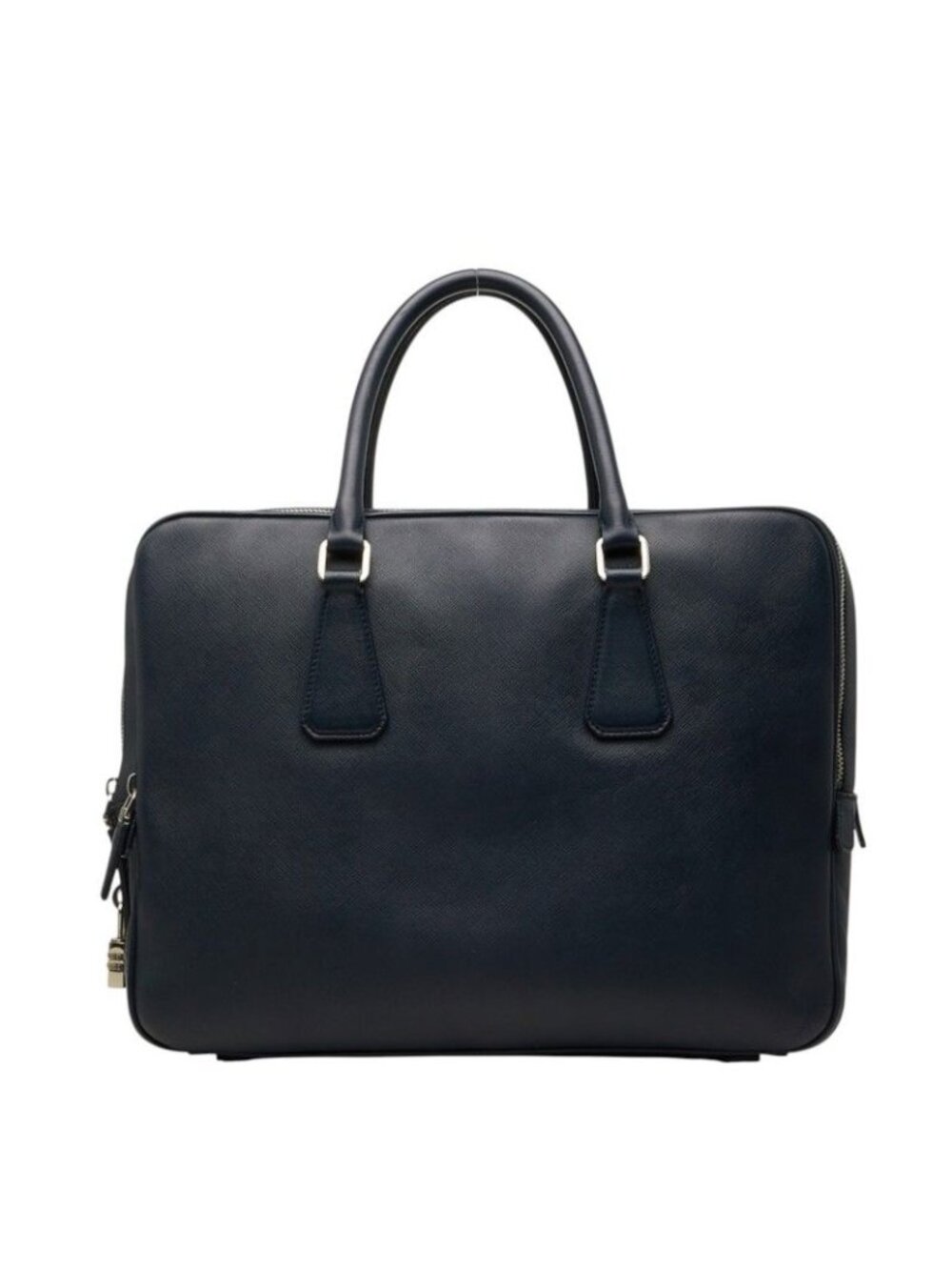 Prada Business Briefcase Navy Saffiano Leather